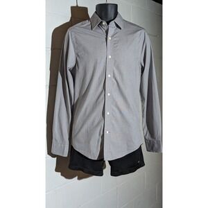 Gap Blue White Long Sleeve Button Down Dress Shirt Mens Cotton Slim Fit Small